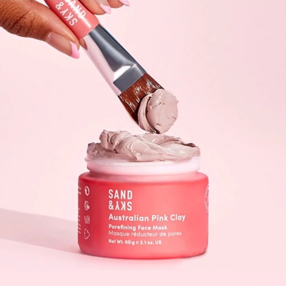 Sand& Sky Perfect Skin Bundle. Australian Pink Clay Face Mask Set NEW - Picture 3 of 16